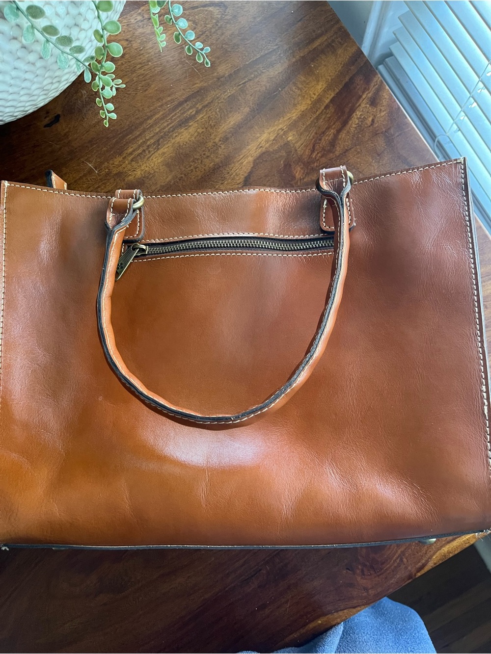 NWOT Patricia Nash Zancona Tote Heritage Tan Leather Bag - Picture 7 of 9